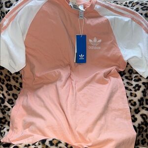 Adidas Peach and White Tee